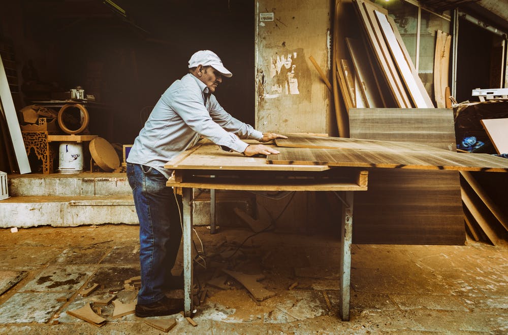 Person working